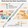thumbnail image 2 of Markers for Adult Coloring Books No bleeding 116 Colors Water-based Coloring Markers Dual Tips Chisel & Brush Drawing Pens Art Markers for Adults Beginners Lettering Journaling, 2 of 8