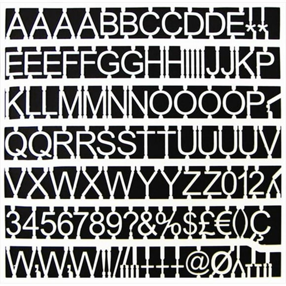 MasterVision 0.75 in. White Plastic Set of Letters, Numbers & Symbols
