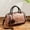 Deep Pink, variant on Small Retro Boston Handbag - Compact and Stylish Crossbody Bag with Classic Top Handle, Adorned with Delicate Flower Pendant, Fashionable and Trendy Design - Exclusively for Women