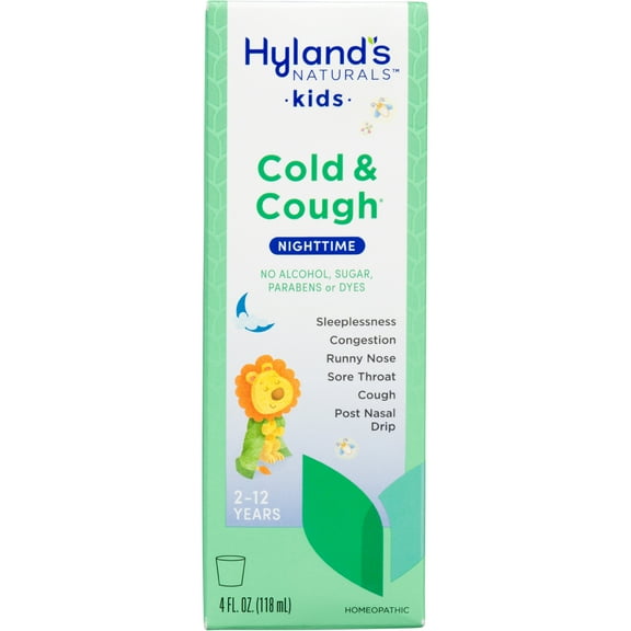Hyland's Naturals Kids Cold & Cough Nighttime Relief Liquid, 4 fl oz
