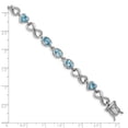 thumbnail image 3 of Primal Silver Sterling Silver Rhodium-plated Blue Topaz Figure 8 Bracelet, 3 of 4