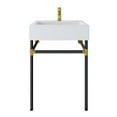 thumbnail image 5 of Modway Redeem 24" Wall-Mount Stainless Steel Bathroom Vanity in Black/White, 5 of 7