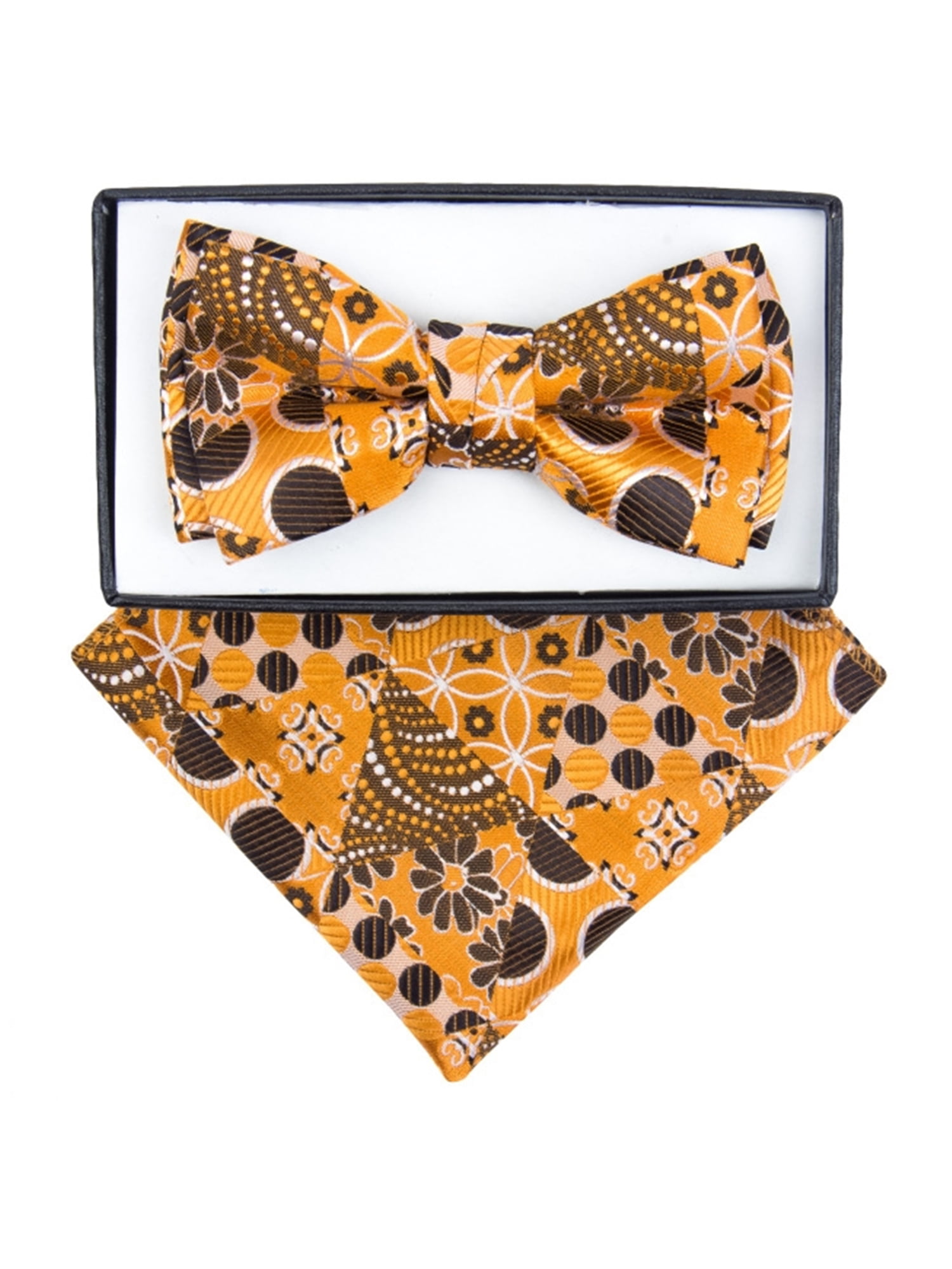 Young Boys Fancy Pre-tied Adjustable Band Bow Tie With Hanky