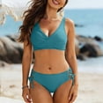thumbnail image 5 of Gamivast Swimsuits for Women Bikini Sets Push up Wrap Front Top Lace up Side Bottom Tummy Control Two Piece Bathing Suits Beach Vacation, 5 of 6