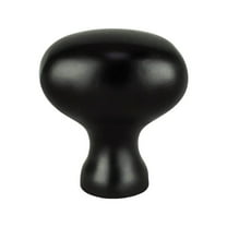 Transitional Advantage Three Matte Black Oval Knob