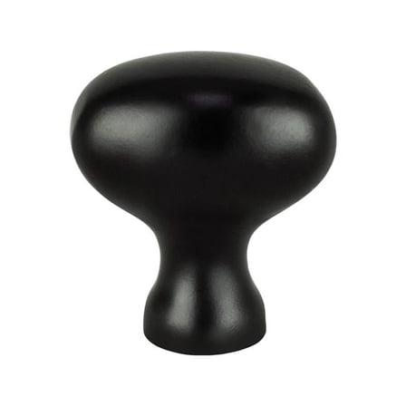 Transitional Advantage Three Matte Black Oval Knob