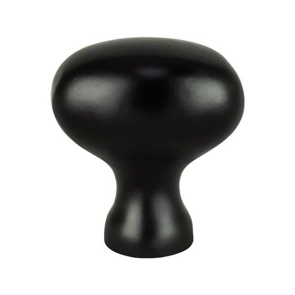 Transitional Advantage Three Matte Black Oval Knob