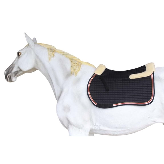 Horse English Quilted All-Purpose Fleece Comfort Saddle Pad Black 72TS36BK
