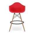 thumbnail image 5 of Aron Living Pyramid 28" Plastic Counter Stools with Arms in Red (Set of 2), 5 of 6