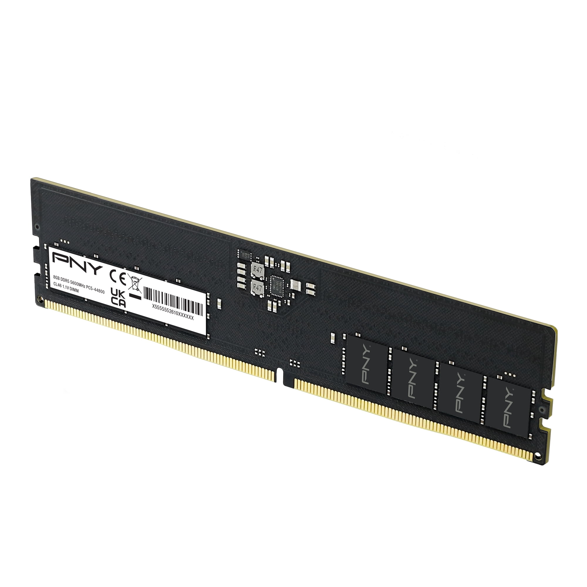 PNY Performance 8GB (1x8GB) DDR5 RAM 5600MHz (PC5-44800) - CL46, 1.1V - Compatible with 5200MHz, 4800MHz - Desktop Memory Kit - MD8GSD5560046-TB - Not Compatible with Intel 15th Gen