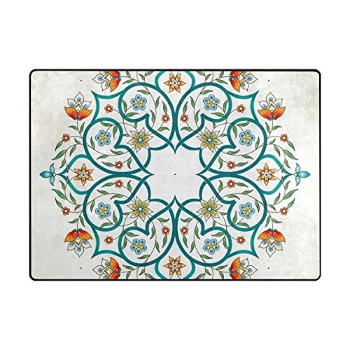 U Life Vintage Bohemian Indian Turkish Floral Mandala Stripe Large Doormats Floor Mats Area Runner Rug Carpet for Entrance Way Doorway Living Room Bedroom Kitchen Office 63 x 48 Inch U Life Vintage Bohemian Indian Turkish Floral Mandala Stripe Large Doormats Floor Mats Area Runner Rug Carpet for Entrance Way Doorway Living Room Bedroom Kitchen Office 63 x 48 Inch