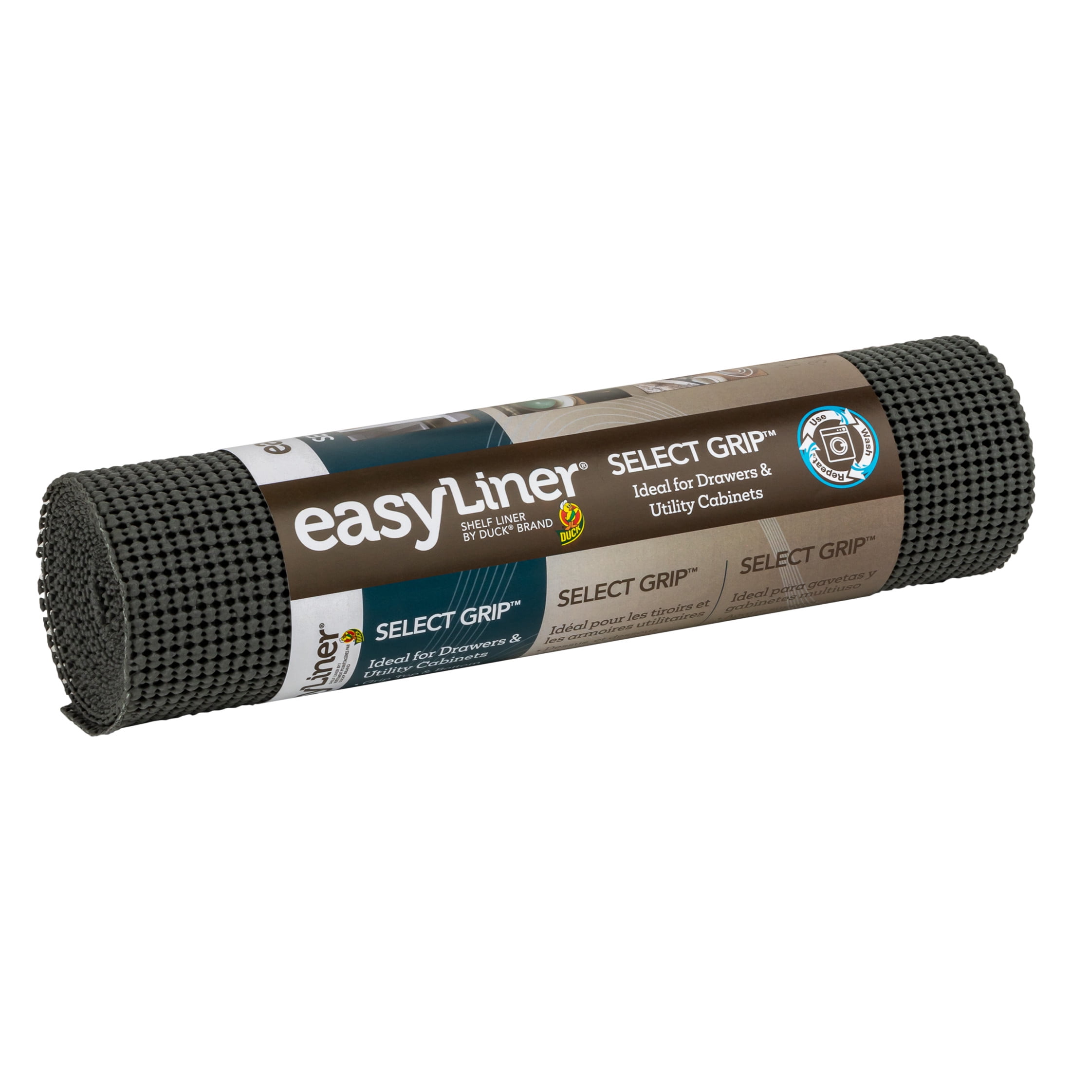 (6 pack) EasyLiner Select Grip Shelf Liner, Dark Gray, 12 in. x 10 ft. Roll