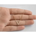thumbnail image 3 of ORLOV DIAMONDS 1 Ct Round Cut Moissanite Triangle Wedding Pendant Necklace for Women 14K Rose Gold Plated, 3 of 3