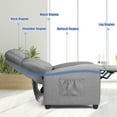 thumbnail image 4 of Gymax Massage Recliner Chair Single Sofa Fabric Padded Seat Theater Home w/ Footrest, 4 of 8