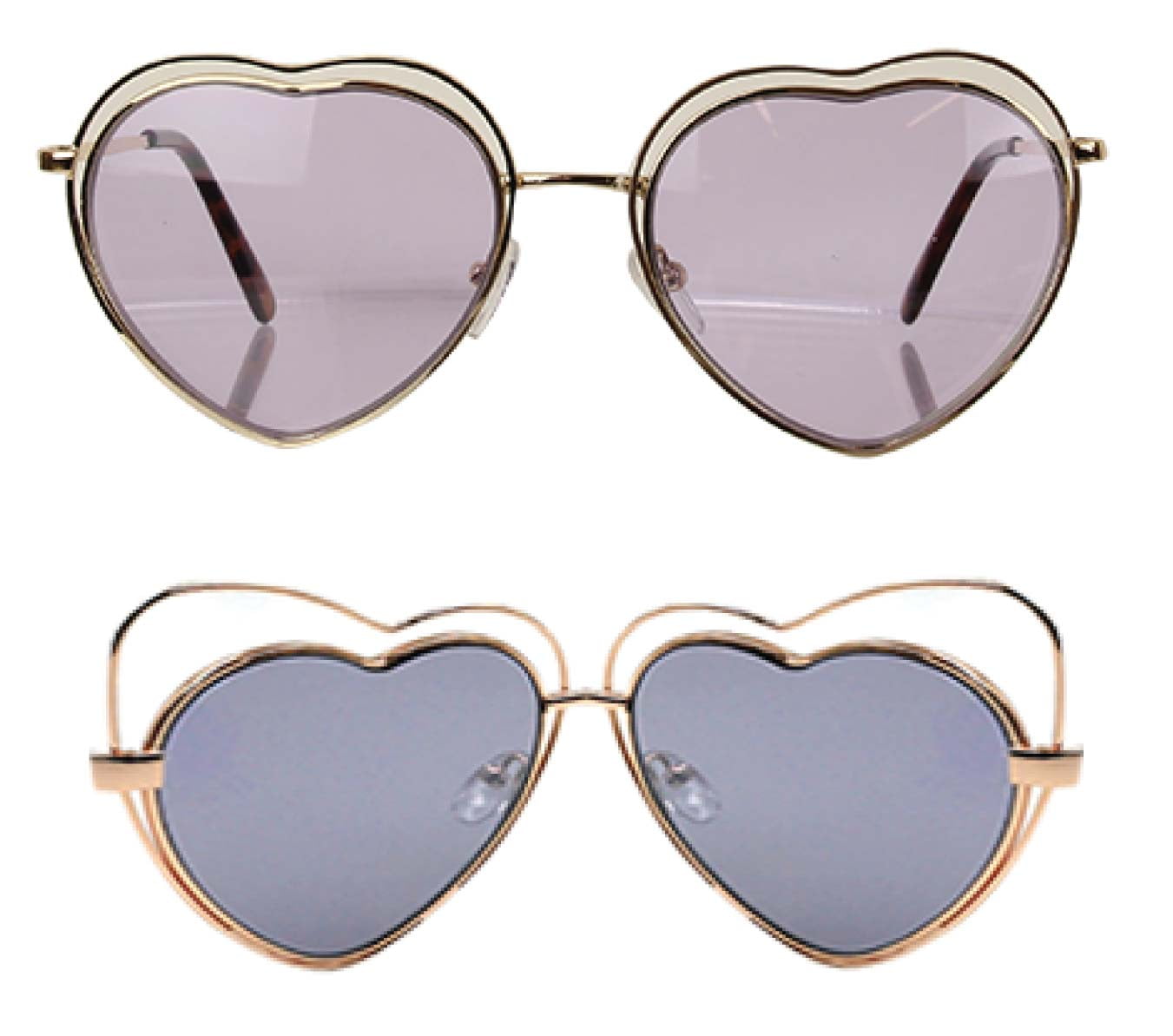 Unisex Sunglasses Thin Frame Fashion Girls Children Heart Shaped Glasses Gift 