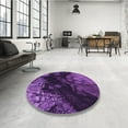 thumbnail image 4 of Ahgly Company Machine Washable Indoor Rectangle Transitional Jasmine Purple Area Rugs, 3' x 5', 4 of 7
