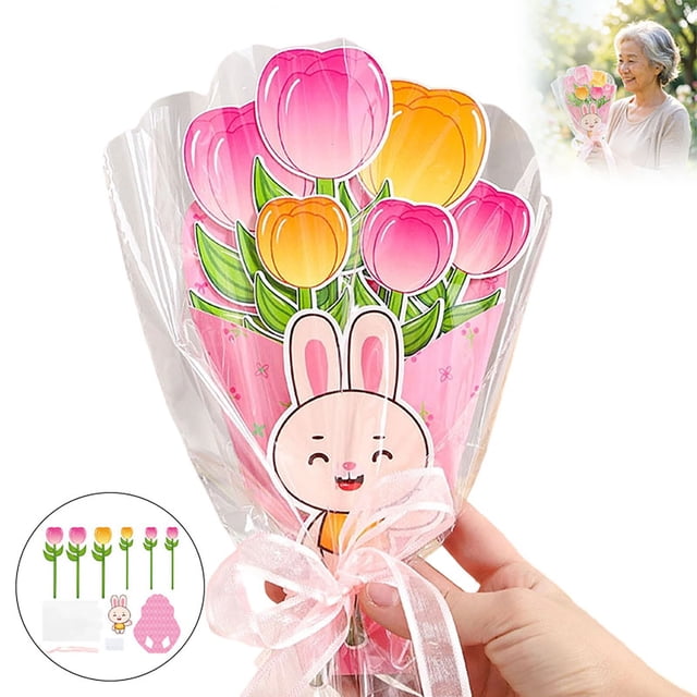 Heartfelt Day Card With Adorable Floral Bouquet Design For A Touching Of Gratitude And