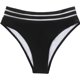thumbnail image 1 of Bikini de cintura alta con ribete de malla para mujer Negro - XL Negro - XL Xishao ropa, 1 of 2
