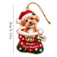 thumbnail image 3 of Christmas Acrylic Dog Ornament, 2D Flat Hanging Tree Pendant, Xmas Window Party Home Decor Use, 3 of 6