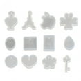thumbnail image 1 of 12Pcs Resin Pendant Models with Hole Jewelry Casting Model Jewelry Making Craft, 1 of 8