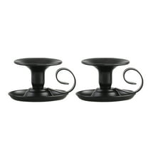 Tainini 2 Pack Iron Taper Candle Holder, Retro Rustproof Candlestick Holders, Sturdy Candlelight Stand for Chime Spell Candles, Dinner, Party Home Centerpieces