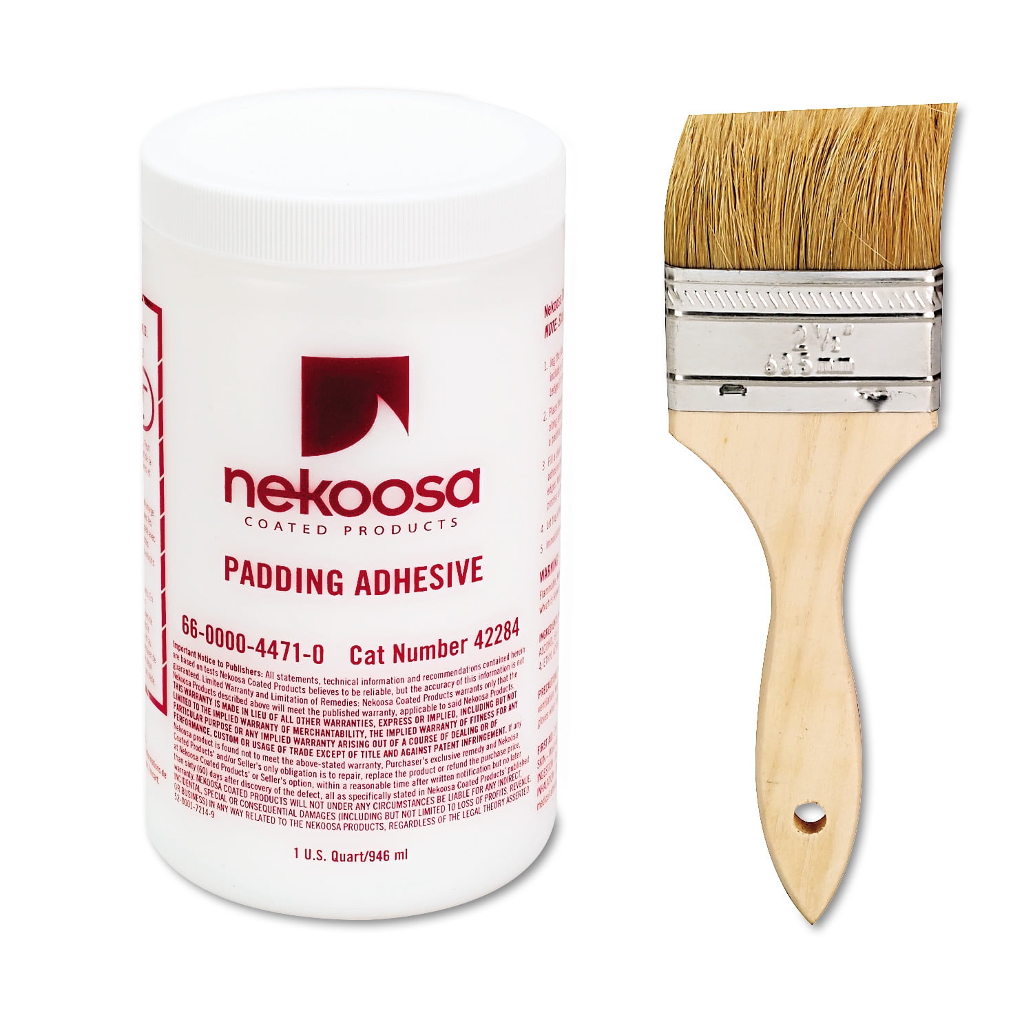 Nekoosa Coated Products Fanout Padding Adhesive, 32 oz, Liquid
