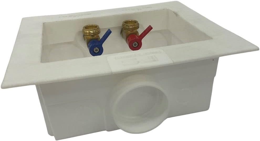 WaterTite Du-All Dual Drain Washing Machine Outlet Box with Valves & Frame-82057