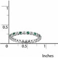 thumbnail image 4 of Sterling Silver Cr. Emerald & Diamond Ring, 4 of 7