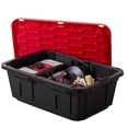 thumbnail image 3 of Hyper Tough 17 Gallon Plastic Storage Bin with Snap Lid, Black Base/Red Lid, 3 of 11
