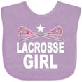 thumbnail image 3 of Inktastic Lacrosse Girl Girls Baby Bib, 3 of 4