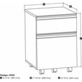 thumbnail image 3 of Bestar 2 Drawers Vertical Wood Composite Lockable Filing Cabinet, Red, 3 of 3