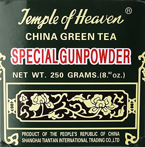 NineChef Bundle - Temple of Heaven - China Green Tea - Special Gunpowder Loose Tea - 8.82 Oz + 1 NineChef Brand Long Handle Spoon