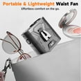 thumbnail image 6 of FU199920000mAh Portable Waist Fan, Clip-On Wearable Belt Fan with 5-Speed 20000RPM Motor, Neck Hanging & Desktop Personal Fans, 60H Runtime, Hands-Free Mini Fans for Camping, Worksite, Outdoor Use, 6 of 8