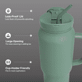 thumbnail image 4 of TAL 30oz Stainless Steel Basin Travel Mug with Silicone Straw, Sage, 4 of 9