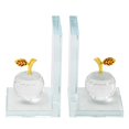 thumbnail image 2 of Sagebrook Home 14462-05 S/2 CRYSTAL APPLE BOOKENDS, CLEAR, 2 of 2