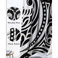 thumbnail image 6 of Polynesia Texture Blackout Curtains 96 Inch Length 2 Panels Set, Vintage Floral Tribe Abstract Art Black Full Shading Curtains for Windows, Blackout Curtains for Bedroom Living Room 52"x96", 6 of 8