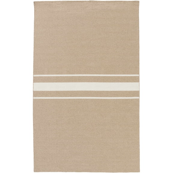 BoutiqueRugs Twitty Solid & Striped Area Rug - Tan, Ivory - 2' x 3'