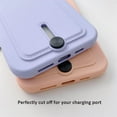 thumbnail image 5 of for iPhone 12 Case with Card Holder [Slim + Protective] Silicone Phone Case iPhone 12 Wallet for Women Men (Purple Blue), 5 of 7