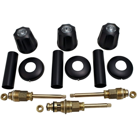 Fits Gerber 87-215 Old Style Trim & Repair Kit, Oil Rubbed Bronze Finish, With Sleeve, Flanges and Stems - By Plumb USA