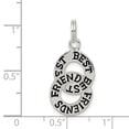 thumbnail image 6 of Auriga Fine Jewelry 925 Sterling Silver Best Friends Charm Pendant for Women (L -22mm, W -12mm), 6 of 6