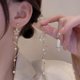 thumbnail image 2 of 1 Par De Pendientes De Borla De Cristal Estrella De La Moda Para Las Mujeres Perla Coreana Gota Larga Fiesta Boda Joyería Regalos, 2 of 4