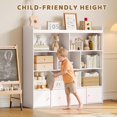 thumbnail image 5 of ICEELF Large Toy Storage Organizer and Kids Bookshelf, 7 Cubes, 2 Drawers and 2 Cabinets for Playroom, Bedroom, Living Room, White, 5 of 8
