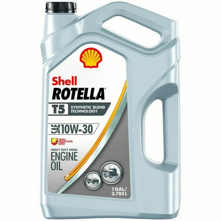 Diesel Engine Motor - (6 Pack) Shell Rotella T5 10W-30 Diesel Engine Oil, 1 gal