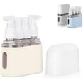 thumbnail image 1 of Mini Shampoo Dispenser Portable Travel Bottle Set, Mini Dispenser Portable Travel Set, Leak Proof Pump Bottles Containers Travel Size, Reusable Travel Bottles for Toiletries (Beige, 4 in 1), 1 of 7