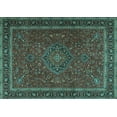 thumbnail image 1 of Ahgly Company Machine Washable Indoor Rectangle Persian Turquoise Blue Traditional Area Rugs, 5' x 8', 1 of 4