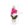 thumbnail image 3 of kladzum Fake Flowers Faux Phalaenopsis Orchid Realistic Flower Arrangement Artificial Potted Decor Wedding Photography Prop Flowers, Fake Plants Flower Bouquet, 3 of 9