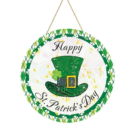

s day living room decoration wooden pendant irish round holiday wooden pendant door hanging decoration