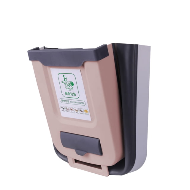 Halloween Lights Foldable And Hanging Plastic Garbage Bin Kitchen Garbage Bin Wall Mounted Small Garbage Bin