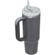 thumbnail image 2 of 40 Oz Tumbler with Handle and Straw - Stainless Steel Tumbler with Straw - Travel Coffee Mug - Tumbler or Stainless Steel insulated Tumbler with Leak-proof Lid and Straw (Charcoal)…, 2 of 4