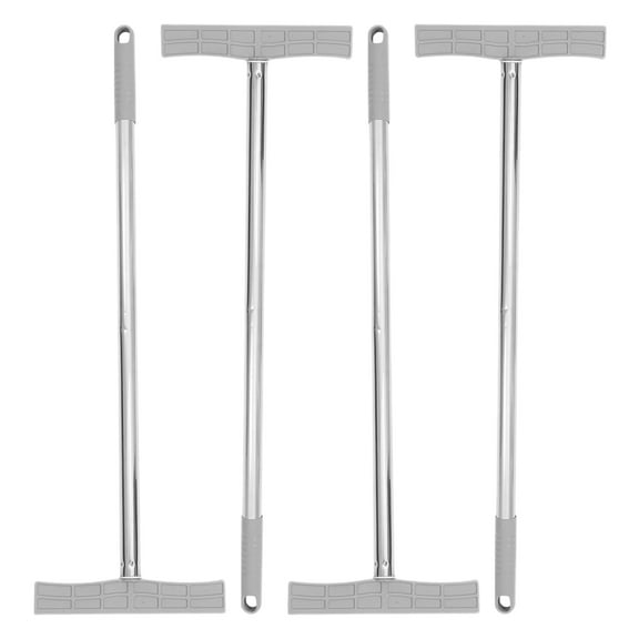 HOMEMAXS 4pcs Stainless Steel Handheld Sign Holder T Shaped Banner Stand Sign Holder For Events Meetings Tours Airport Pick Up Sign Stake Pole No Signboard